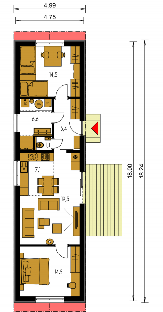 Plan de sol du rez-de-chaussée - MINI 2